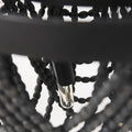 Pendra Black Metal Wooden Bead Three Bulb Chandelier | Calgary Furniture Store
