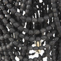 Pendra Black Metal Wooden Bead Three Bulb Chandelier | Calgary Furniture Store