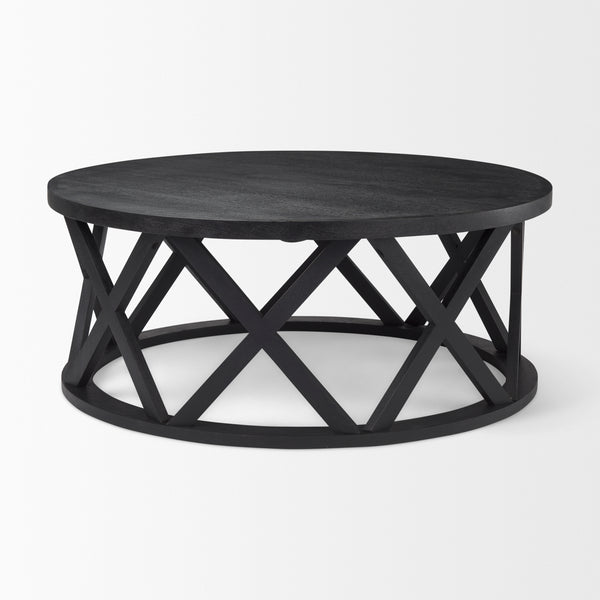Forsey Black Round Coffee Table Showhome Furniture