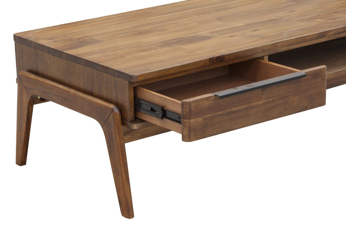 SOLID ACACIA WOOD COFFEE TABLE - Estelle Brown | Calgary Furniture Store