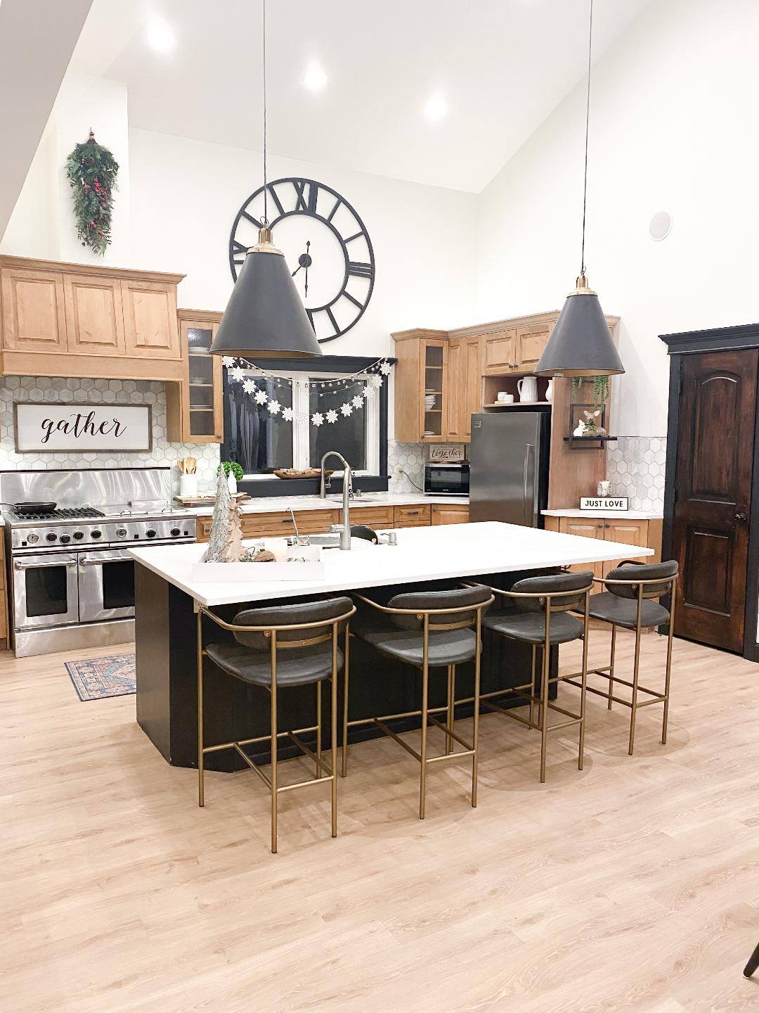 Parker Brown Leather Bar Stool | Calgary Furniture Store