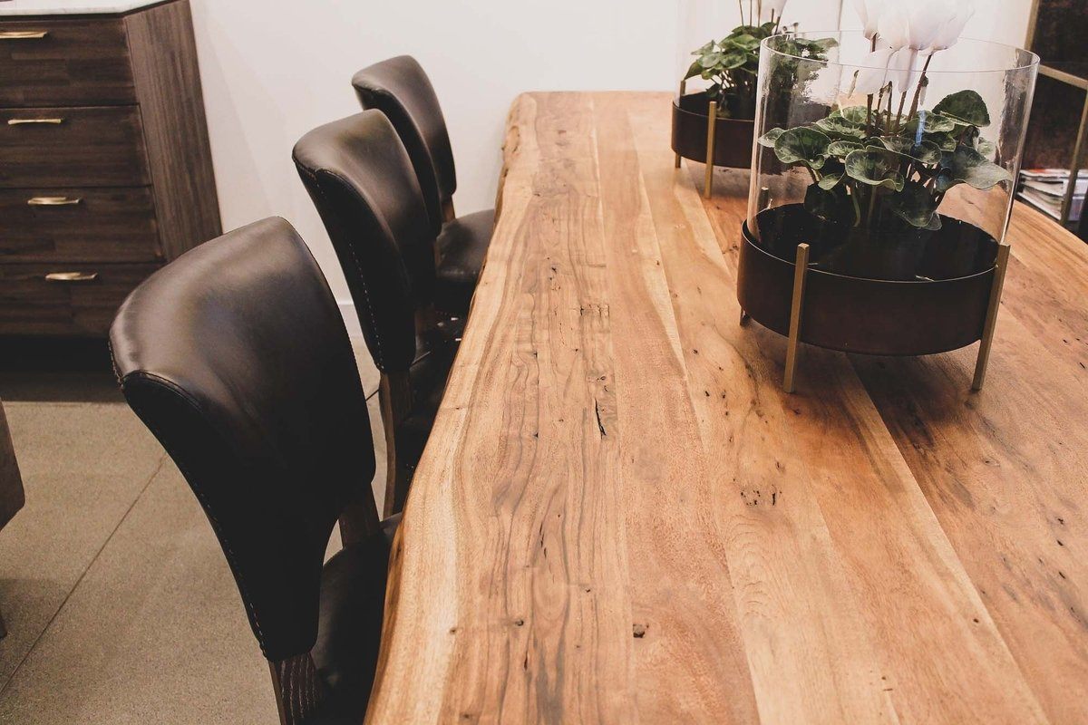 Restore Dining Table Acacia Wood Live Edge (71" 84" 98") | Calgary Furniture Store