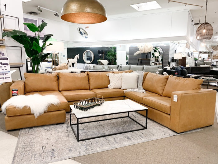 🇨🇦 3900 Custom Leather Sectional | Calgary Furniture Store