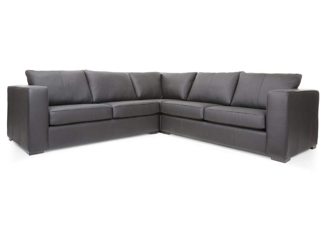 🇨🇦 Custom Black Leather Sectional | Calgary Furniture Store