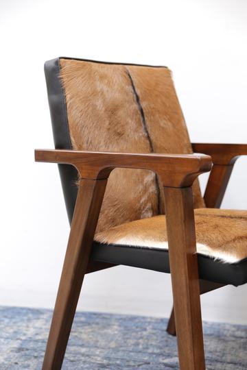 Rio Arm Chair - Cool Brown Leather/Goat hair | Calgary's Furniture Store | Calgary Arm Chairs