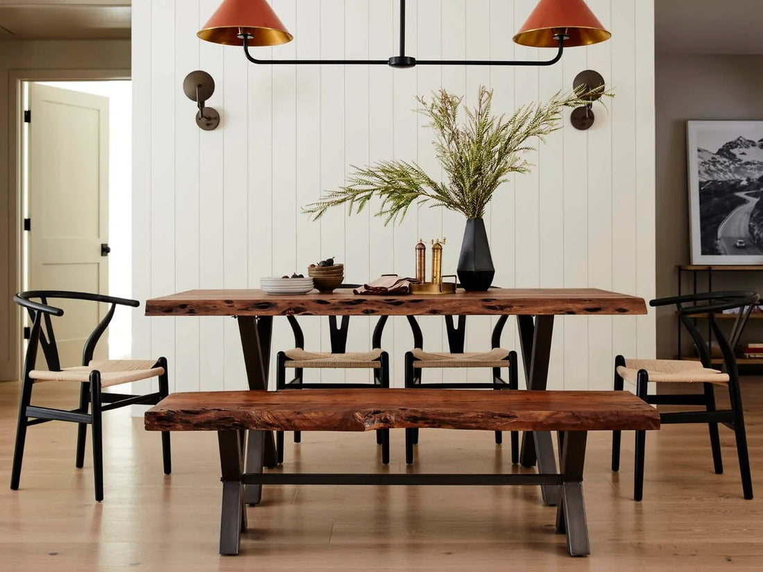 Acacia Forest Solid Wood Live Edge Bench (61" 73" 88") | Calgary Furniture Store