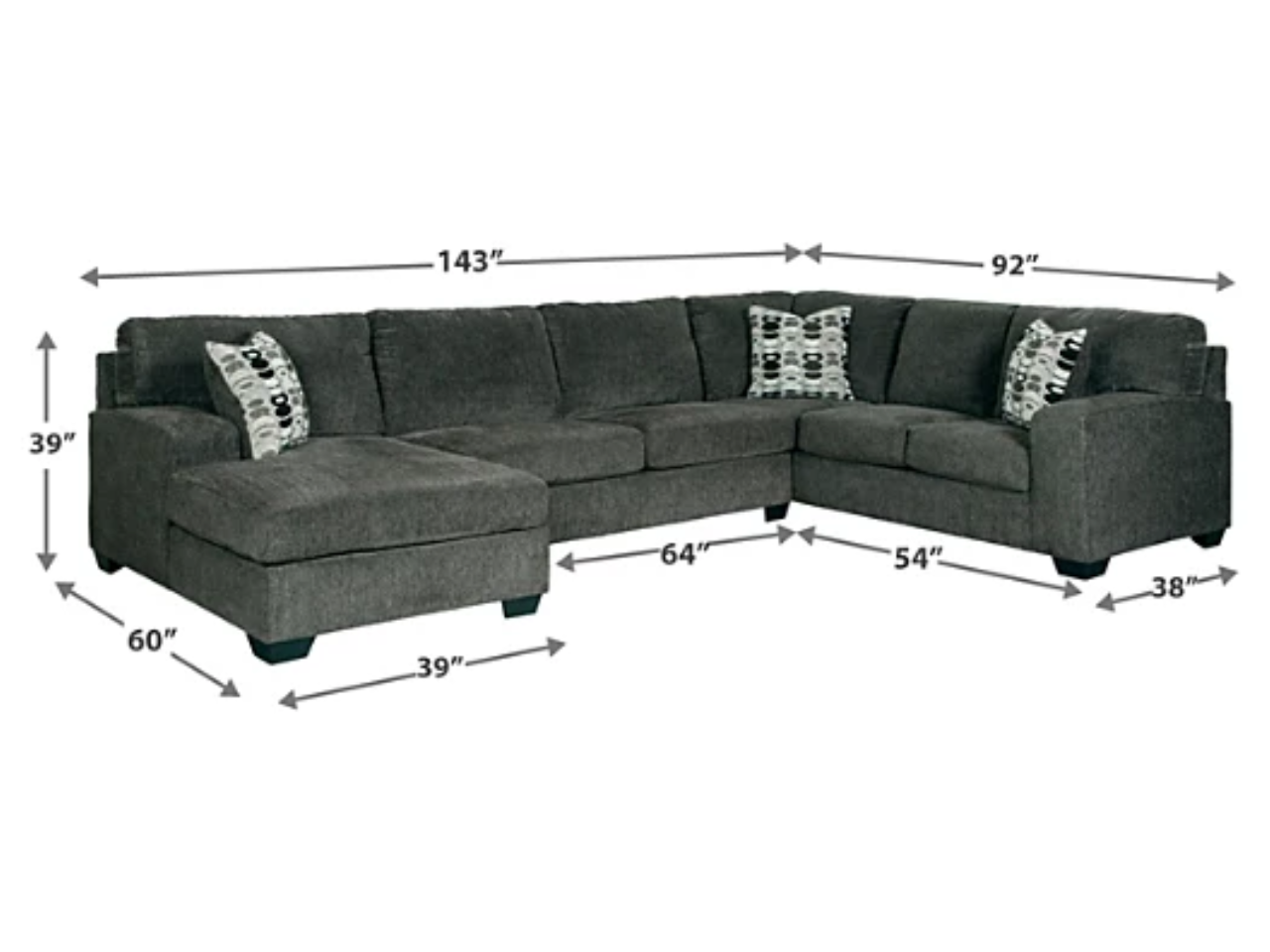 Ballinasloe Smoke Sectional | Calgary Furniture Store