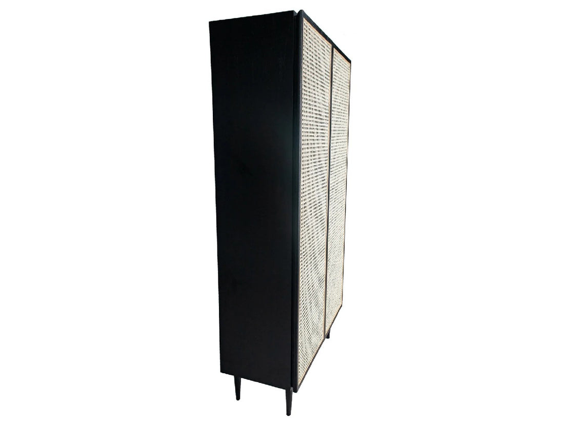 Cane Bookcase With Full Doors | Calgary Furniture Store