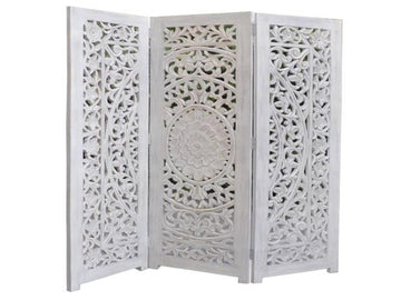 Carved Lace 3 Panel Screen | Calgary Furniture Store