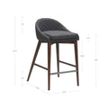 Mila Counter Stool - Dark Grey | Calgary Furniture Store