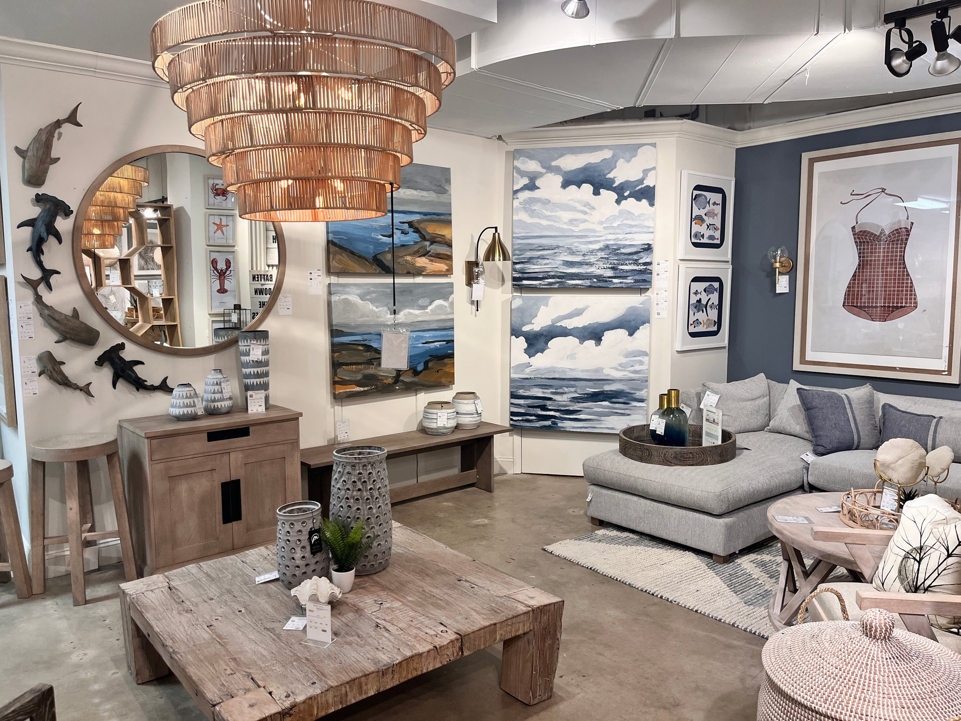 Marimba Natural Cane 6 Tier Chandelier | Calgary Furniture Store