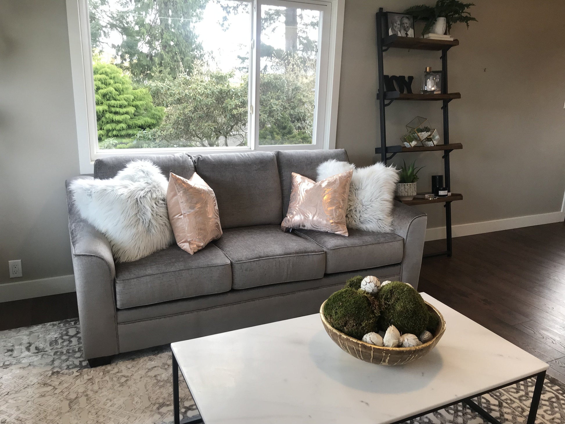 Versace White Marble Coffee Table | Calgary Furniture Store