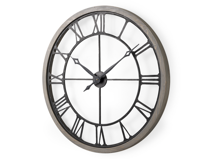 Mething Gray Wall Clock | Calgary Furniture Store