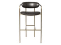 Parker Brown Faux Leather Seat Gold Metal Bar Stool | Calgary's Furniture Store | Calgary Bar Stools