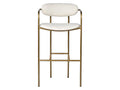 Parker Seat Height Cream Fabric Seat Gold Metal Bar Stool | Calgary's Furniture Store | Calgary Bar Stools