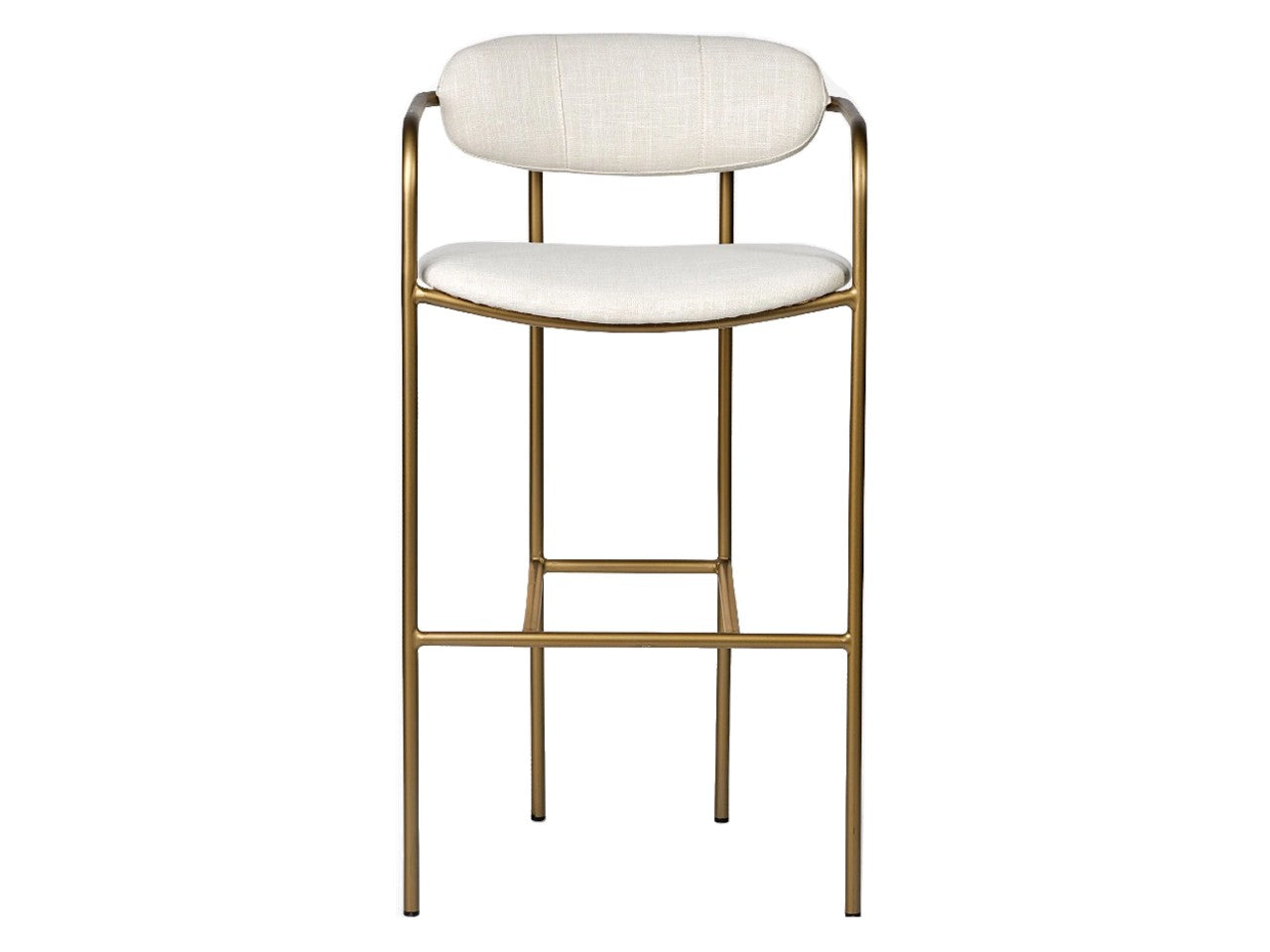 Parker Seat Height Cream Fabric Seat Gold Metal Bar Stool | Calgary's Furniture Store | Calgary Bar Stools