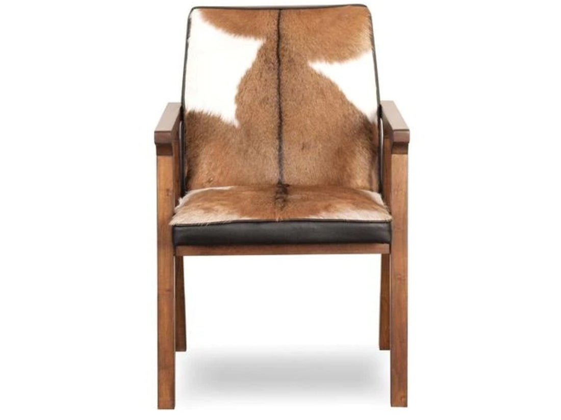 Rio Arm Chair - Cool Brown Leather/Goat hair | Calgary Furniture Store