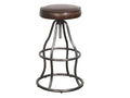 Bowlar Bar Stool Leather in Brown | Calgary Furniture Store