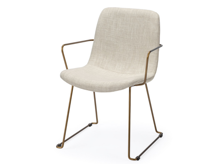 Sawyer Beige Fabric Dining Chair | Calgary Furniture Store