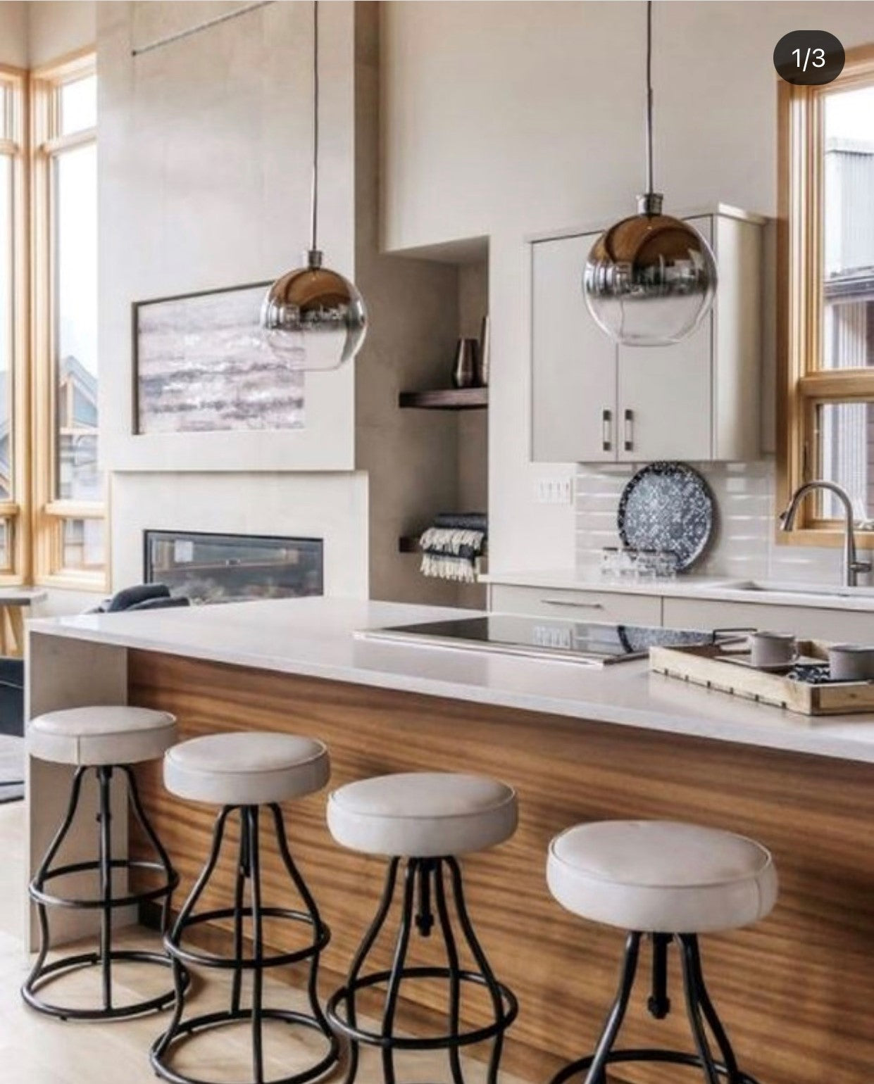 Bowlar Bar Stool Leather in Brown | Calgary Furniture Store