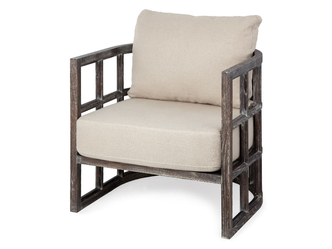 Skylar Accent Chair - Cream Fabric Covered Cushioned | Calgary Furniture Store