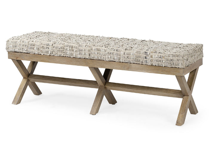Solis Woven Accent Bench | Calgary Furniture Store