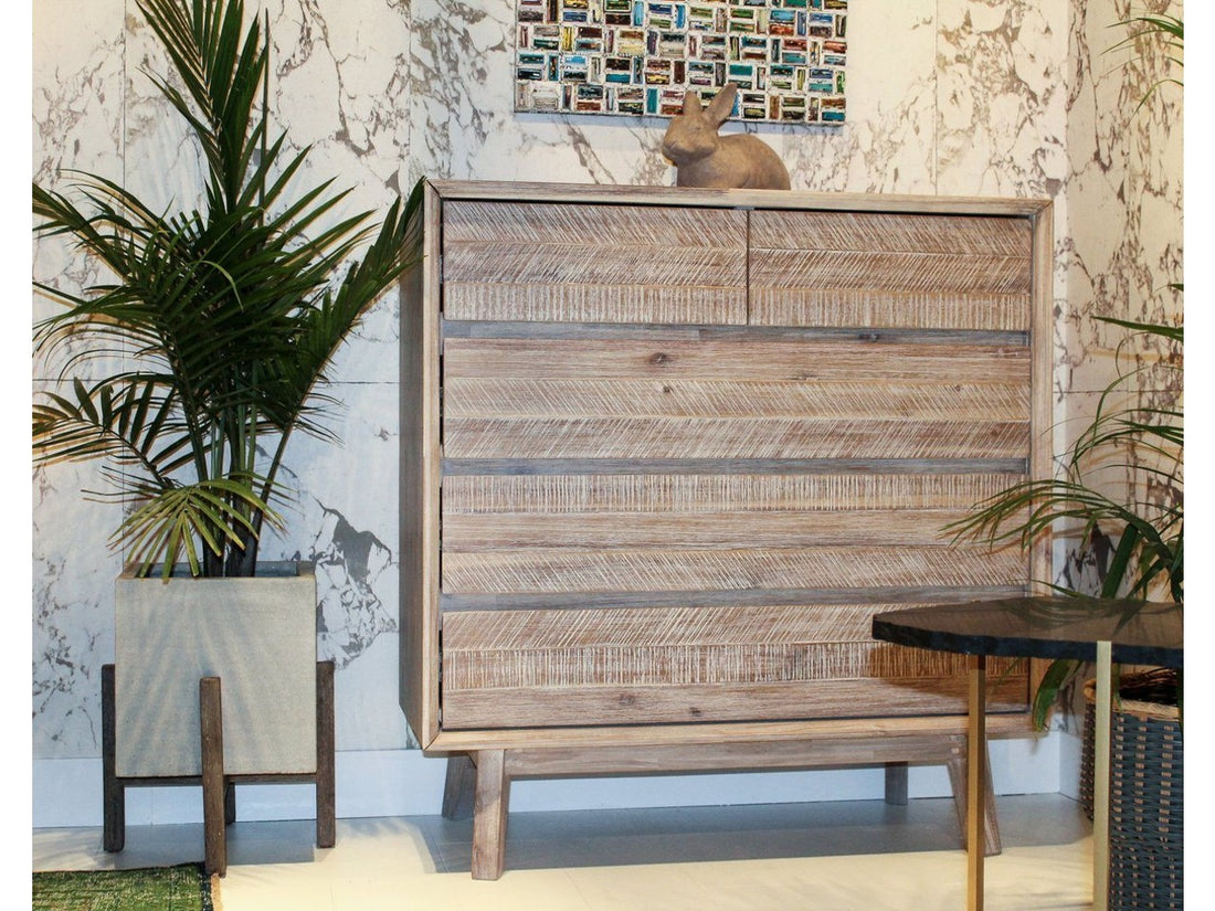 Patio Décor Square Standing Pot - Natural | Calgary Furniture Store