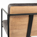 Stamford Ebony Leather Seat Black Metal Frame Counter Stool | Calgary Furniture Store