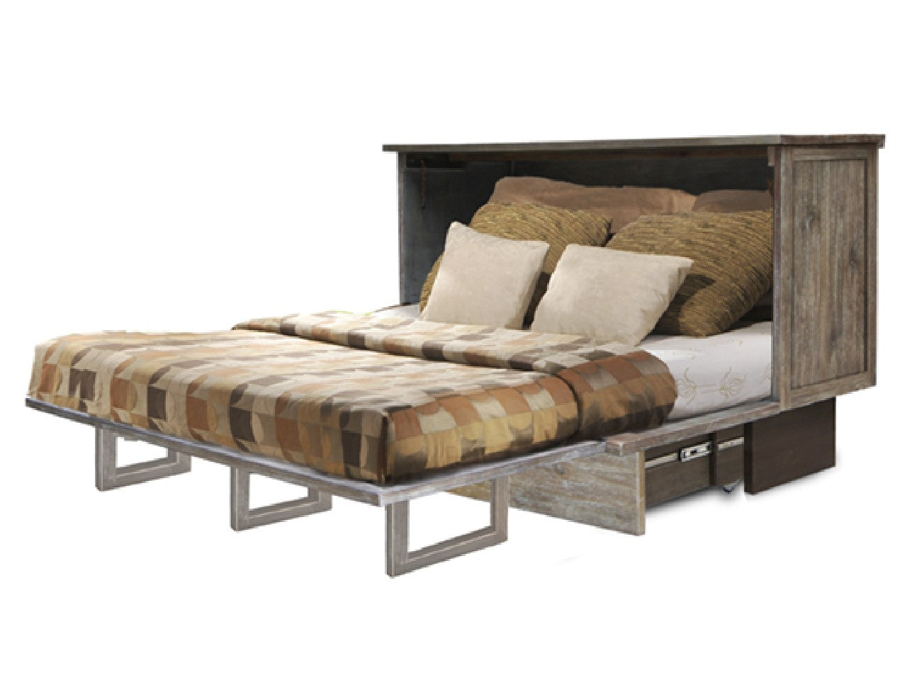 Stockholm Brushed Grey Murphy Bed | Calgary Furniture Store