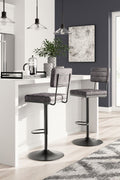 Strumford Gray Swivel Barstool | Calgary Furniture Store
