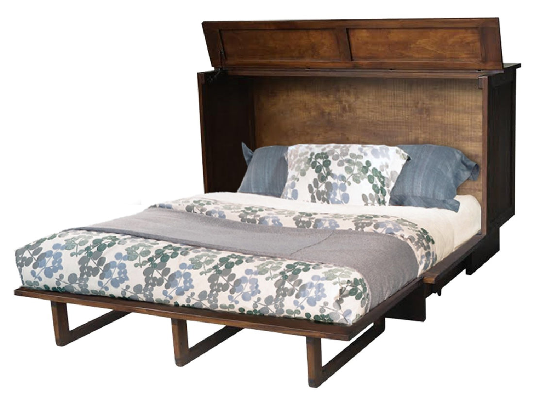 Tuscany Brushed Acacia Murphy Bed | Calgary Furniture Store