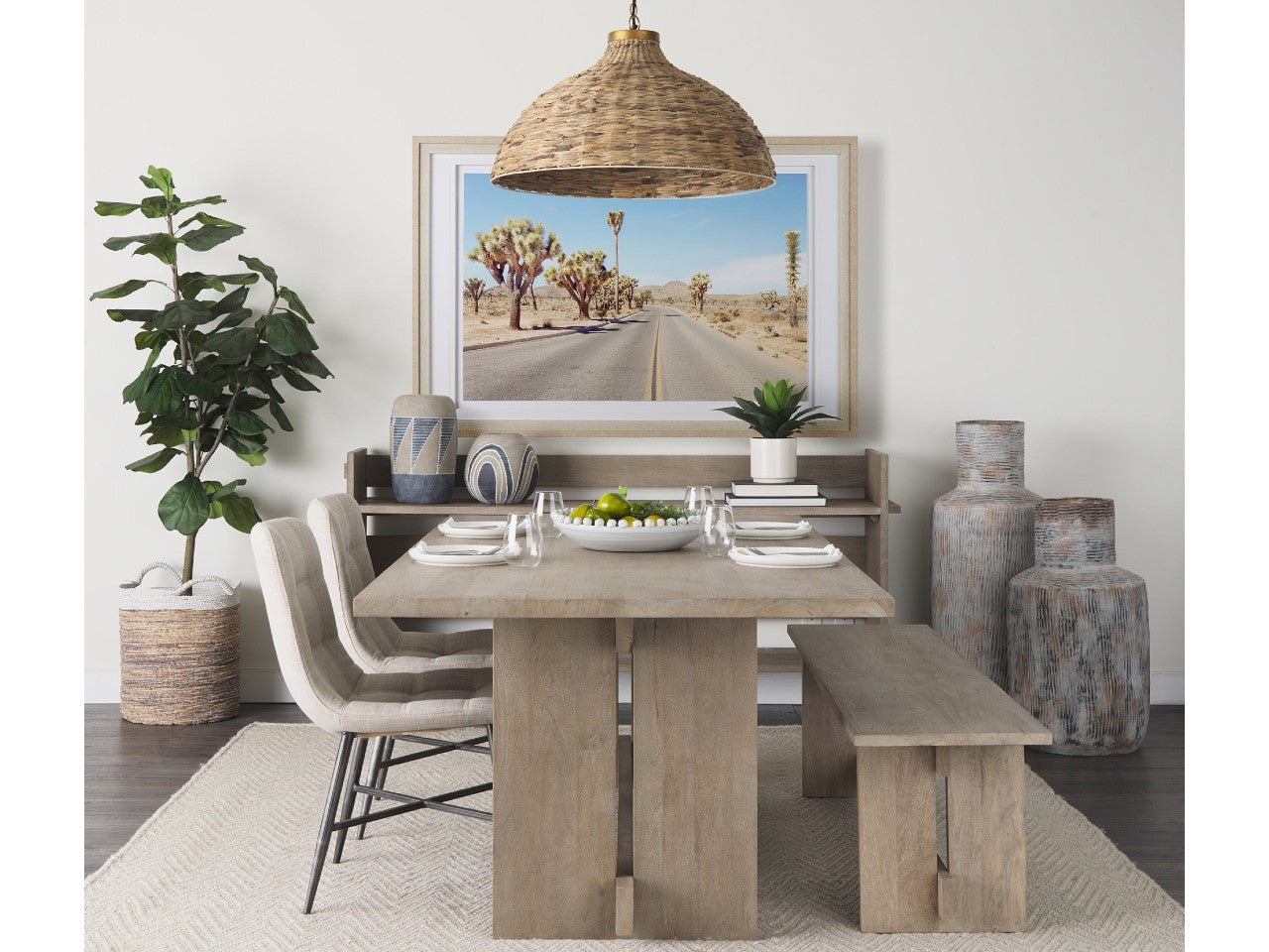 Aida Light Brown Dining Table | Calgary Furniture Store