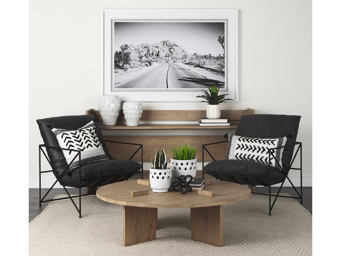 Aida Round Coffee Table - Light Brown | Calgary Furniture Store