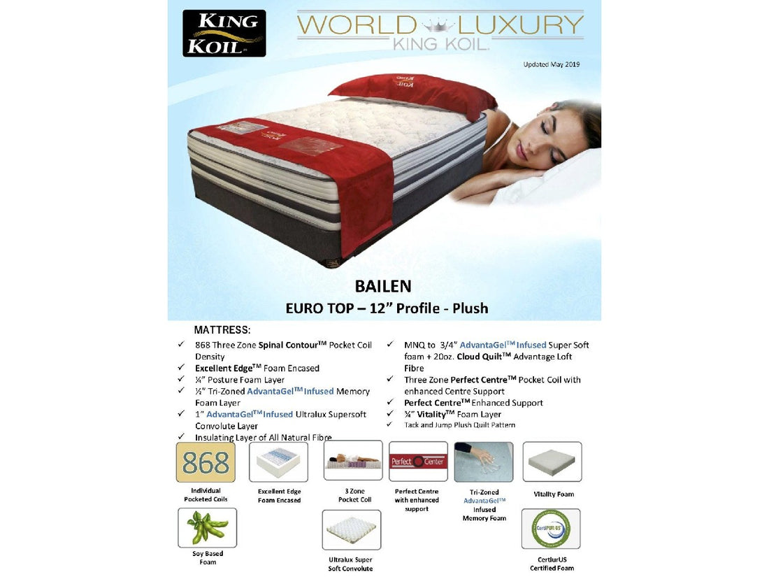 Bailen Euro Top Mattress - Calgary Furniture Store