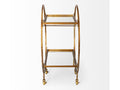 Carola Gold Bar Cart | Calgary Furniture Store