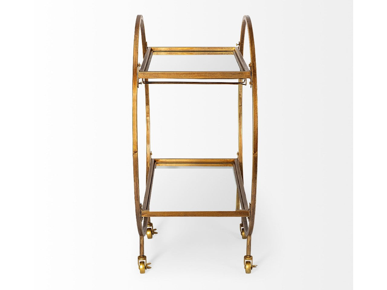 Carola Gold Bar Cart | Calgary Furniture Store