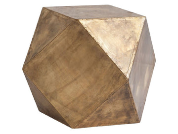 Exagoni Gold Side Table | Calgary Furniture Store