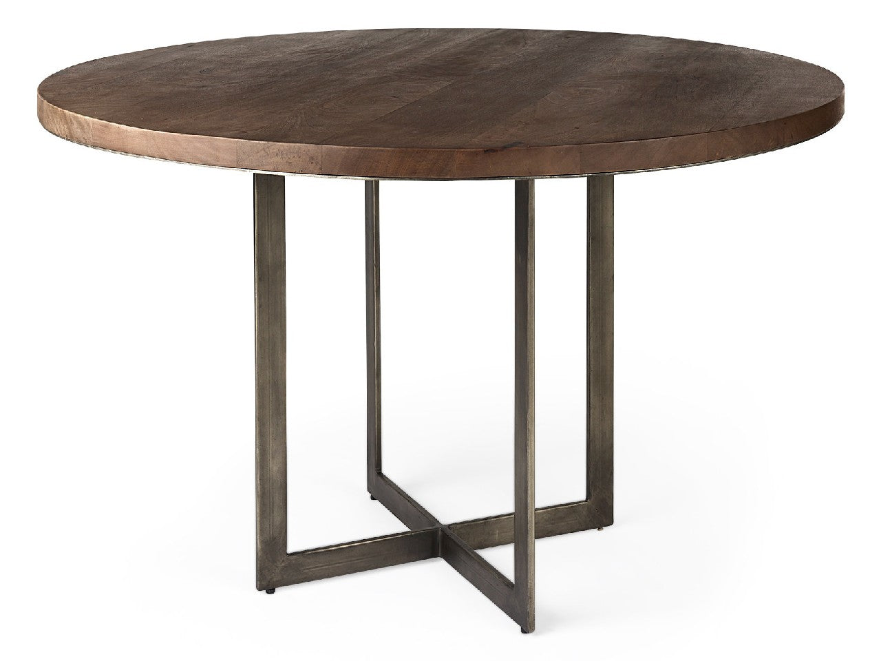 Faye Medium Brown Round Dining Table | Calgary Furniture Store