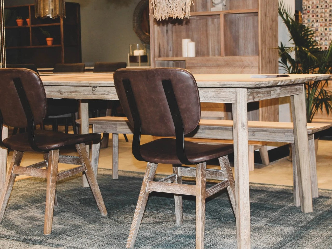 Ruth Modern Solid Wood Dining Bench | Calgary Furniture Store