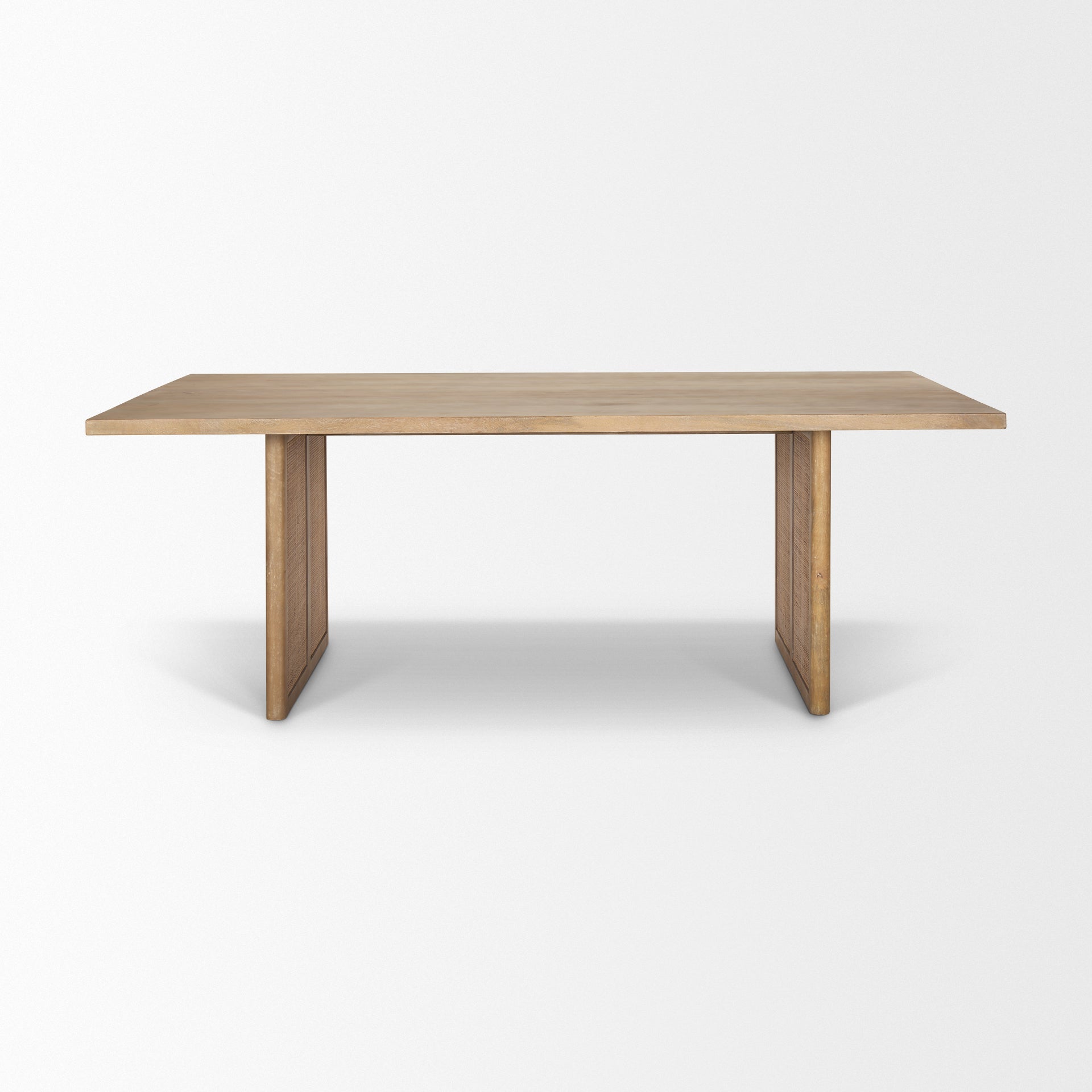 Cane Light Brown Solidwood Dining Table | Calgary Furniture Store