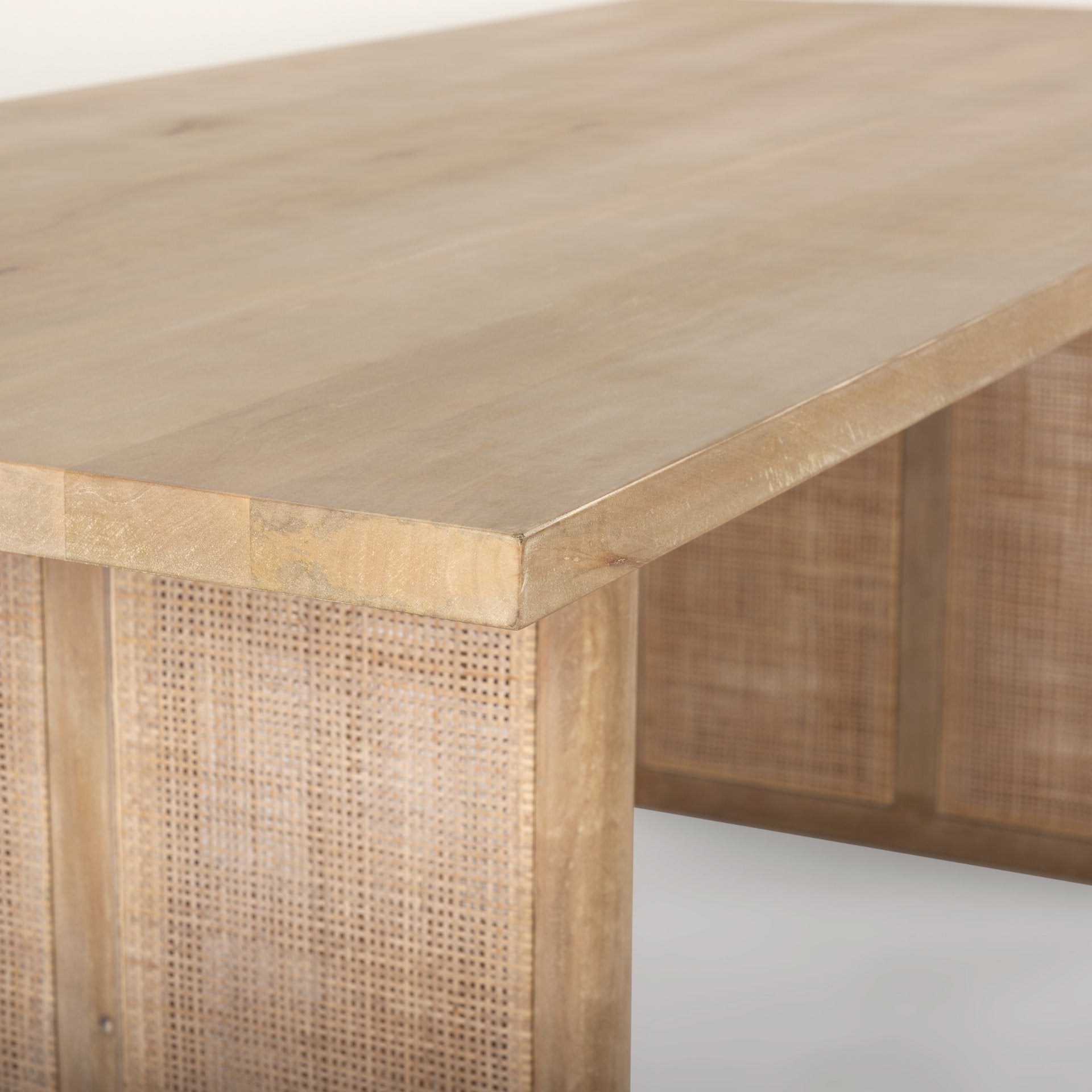 Cane Light Brown Solidwood Dining Table | Calgary Furniture Store