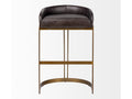 Hollyfield Leather Bar Stool - black | Calgary Furniture Store