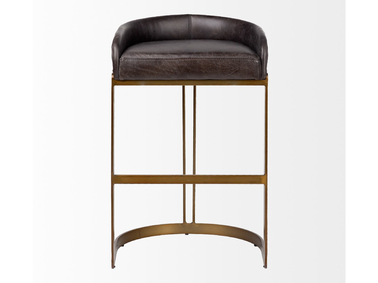 Hollyfield Leather Bar Stool - black | Calgary Furniture Store