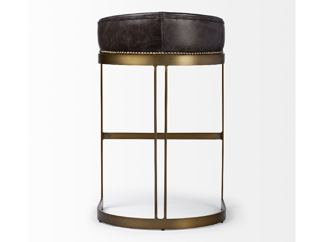 Hollyfield Leather Bar Stool - black | Calgary Furniture Store