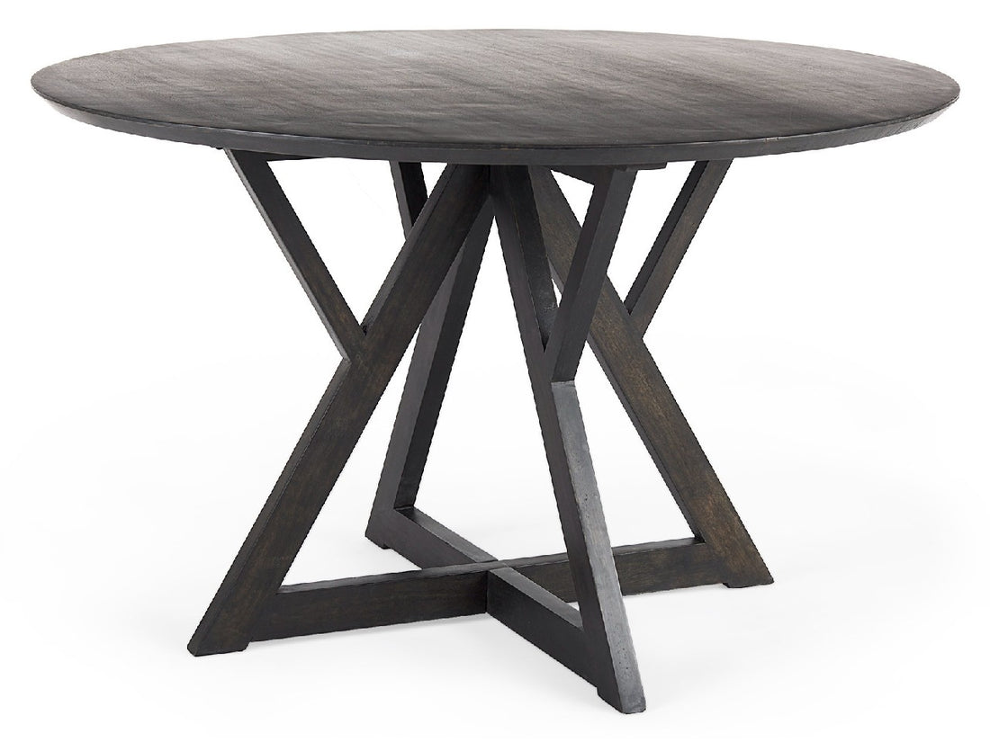 Jennings Round Dining Table 48" Dark | Calgary Furniture Store
