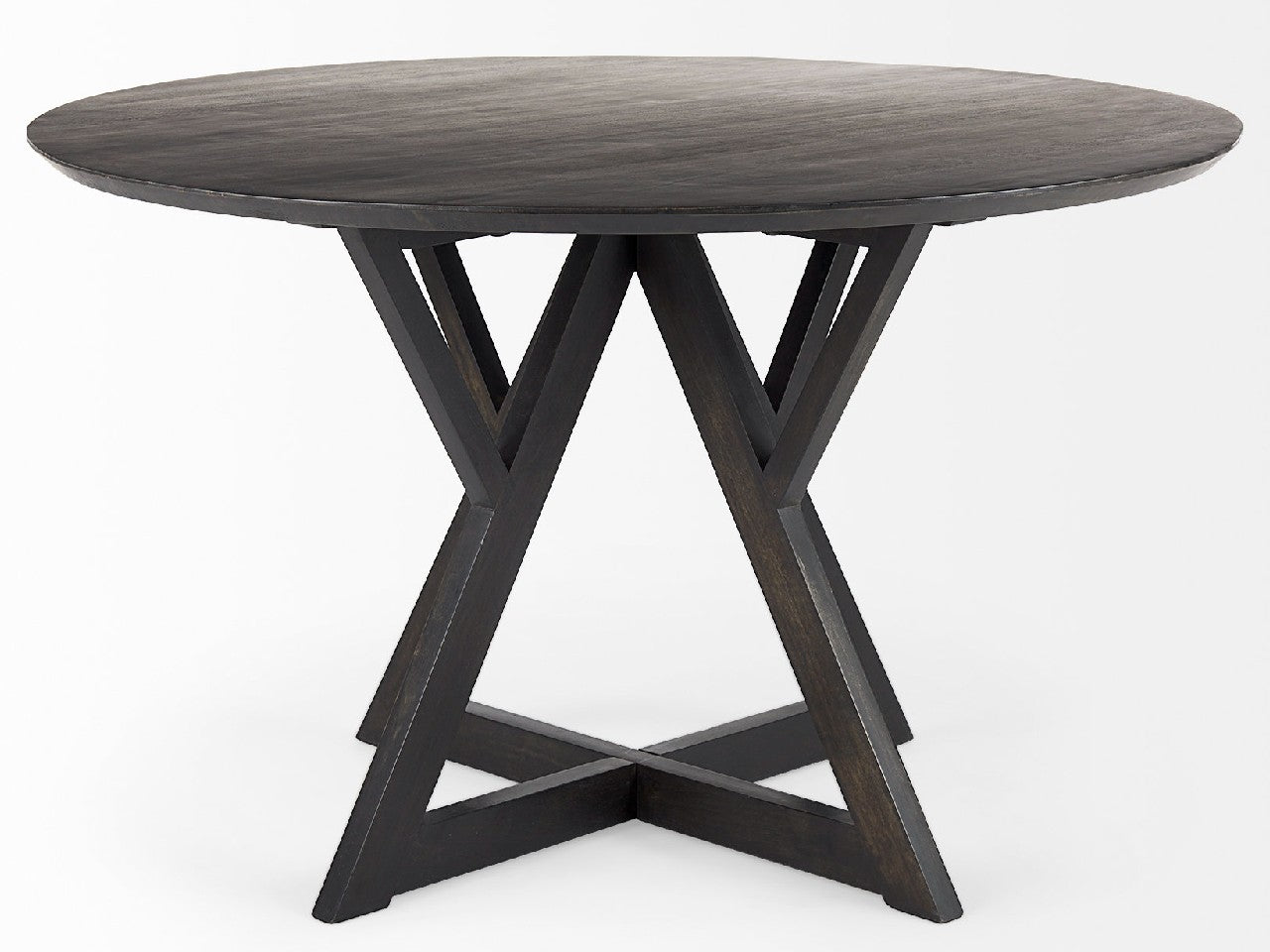 Jennings Round Dining Table 48" Dark | Calgary Furniture Store