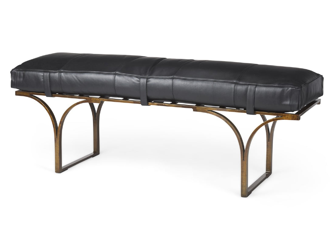 Jessie Black Accent Bench | Calgary Furniture Store