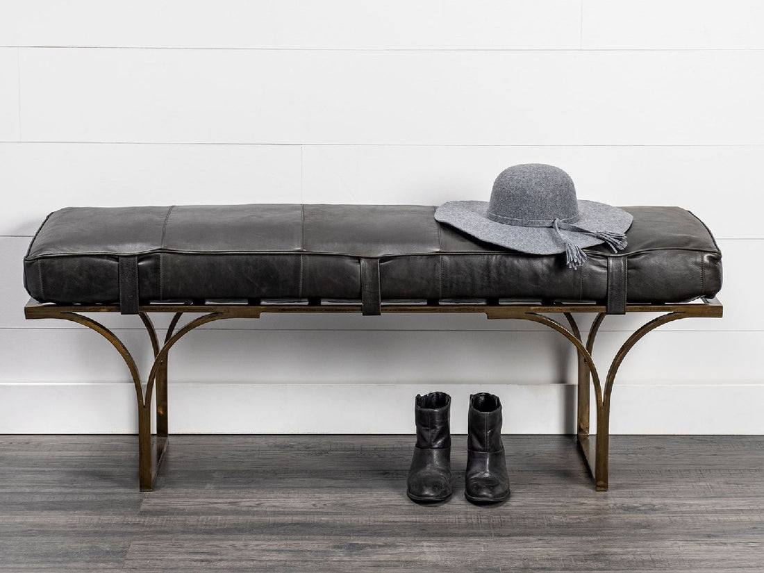 Jessie Black Accent Bench | Calgary Furniture Store