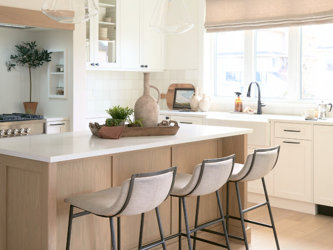 Kavalan Beige Counter Stool | Calgary Furniture Store