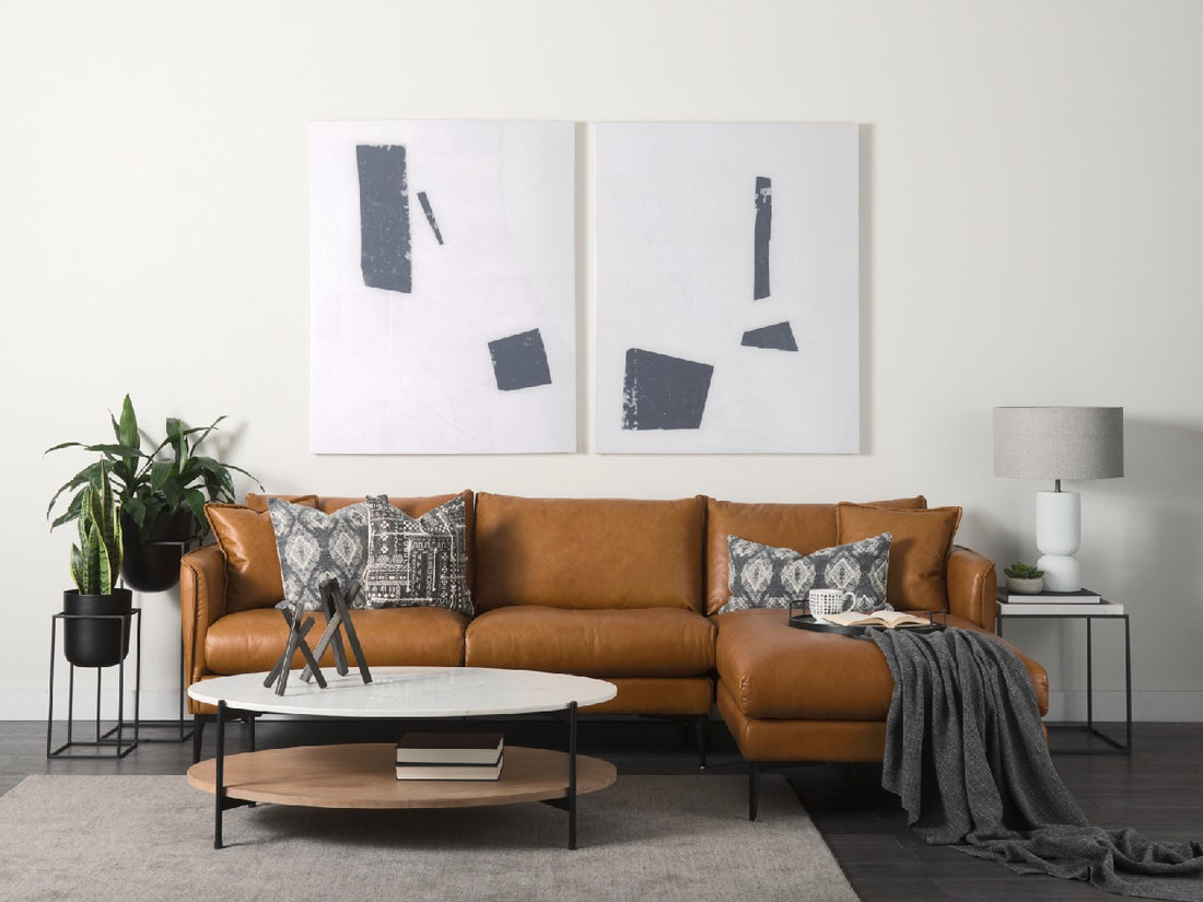 Larkin 48" Oval White Coffee Table | Calgary Furniture Store